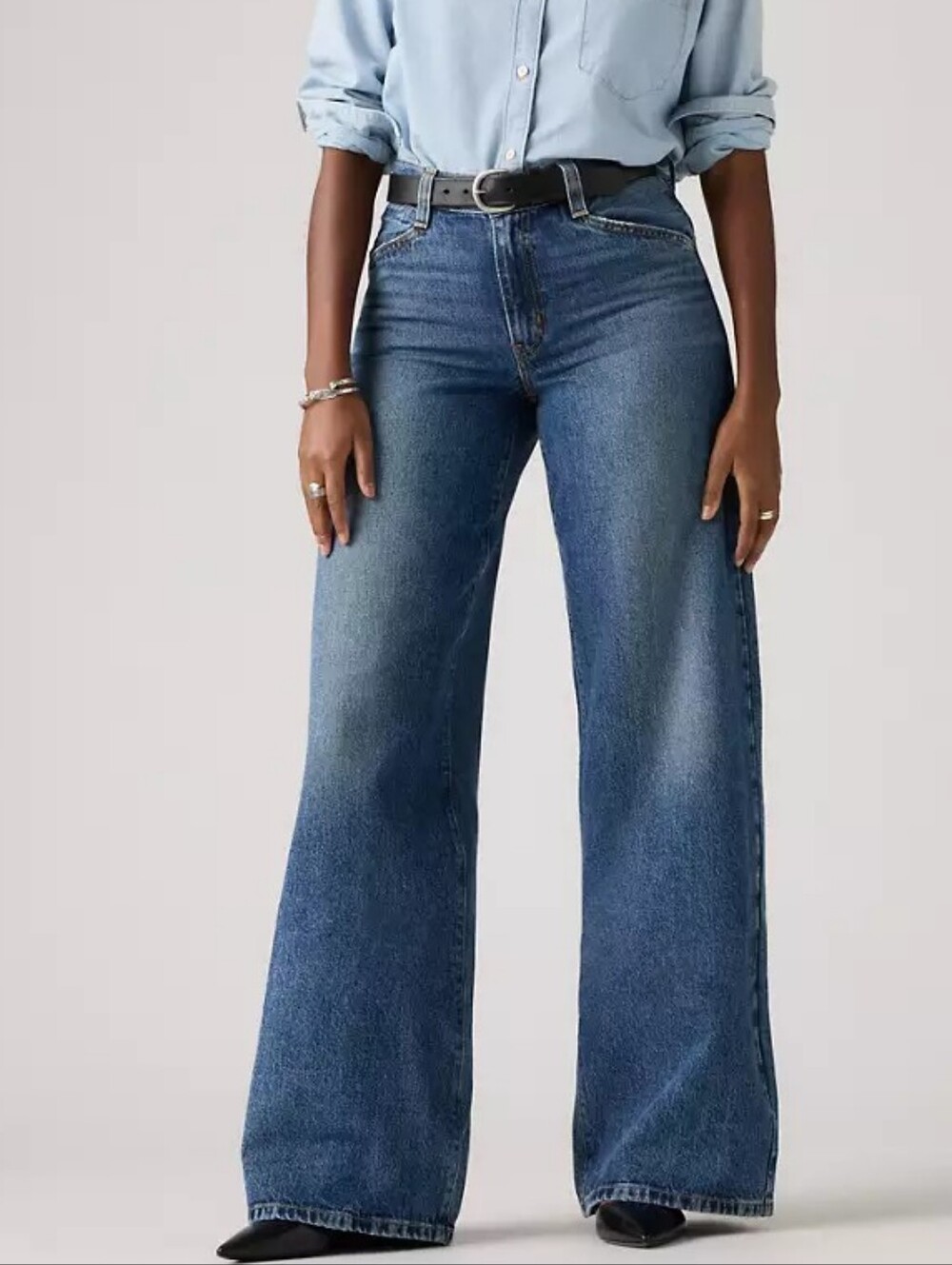 Levi's '94 Baggy Bootcut Jeans Loose Fit 90s Y2K Blue Cotton Denim